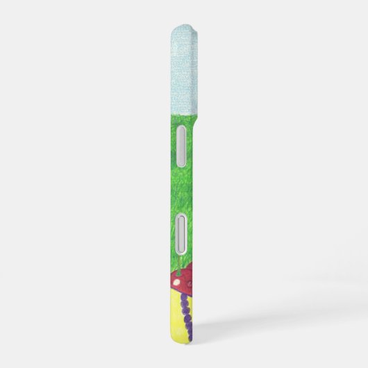 Dog paws and cherry phone case iPhone 16ケース (右側面)