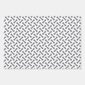  Dog Paws & Bone Print  Wrapping Paper Set of 3 ラッピングペーパーシート (正面3)