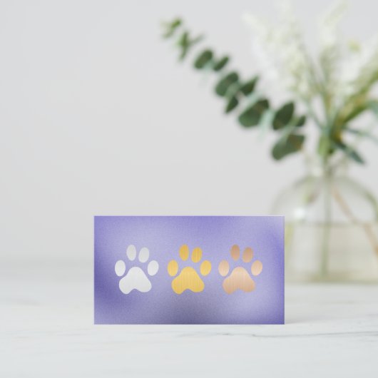 Dog Paws Footprints | Animal Care 名刺 (スタンド正面)