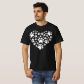 Dog paws Heart Tシャツ (正面フル)