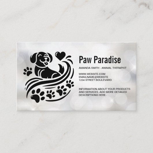 Dog Paws Hearts | Boke 名刺 (正面)