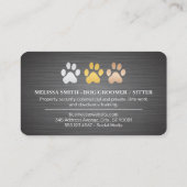 Dog Paws Metal | Animal Services 名刺 (裏面)