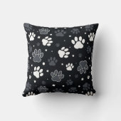 Dog Paws Pattern – Funny Gift for Pet Lovers クッション (裏面)