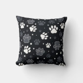 Dog Paws Pattern – Funny Gift for Pet Lovers クッション (正面)
