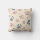 Dog Paws Pattern – Funny Gift for Pet Lovers クッション (正面)
