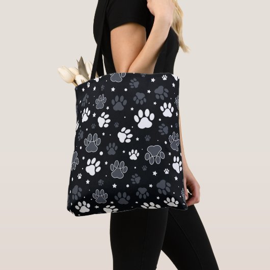 Dog Paws Tote Bag – Funny Pet Lover Gift トートバッグ (クローズアップ)