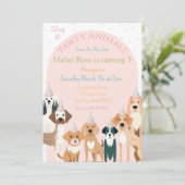 Dog Pawty Birthday Invitation 招待状 (スタンド正面)