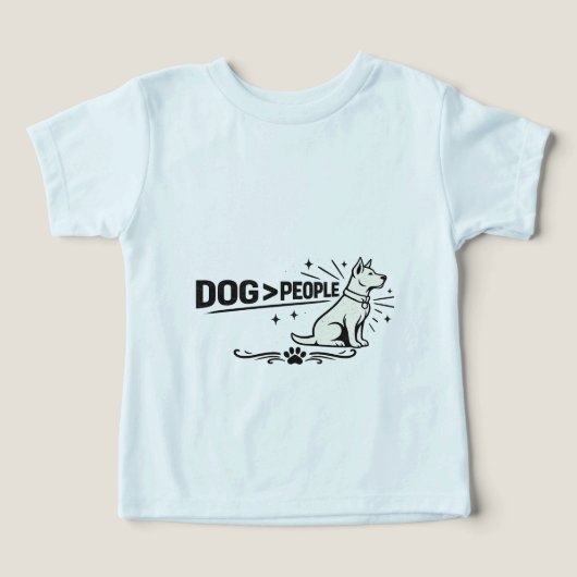 DOG > PEOPLE – Funny Dog Lover Minimalist Design (デザイン正面)