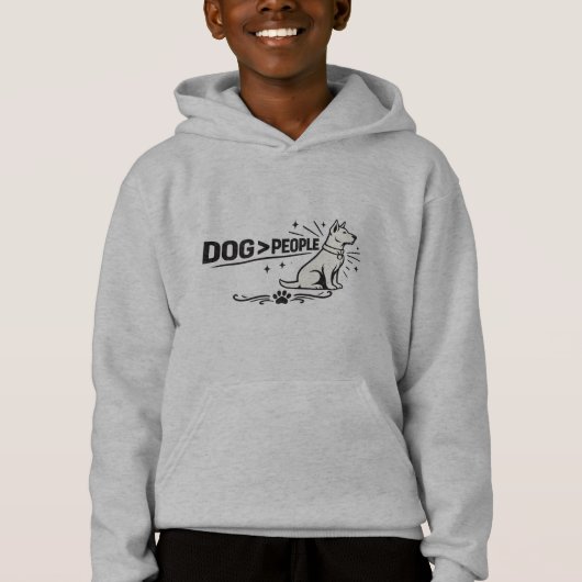 DOG > PEOPLE – Funny Dog Lover Minimalist Design (正面)