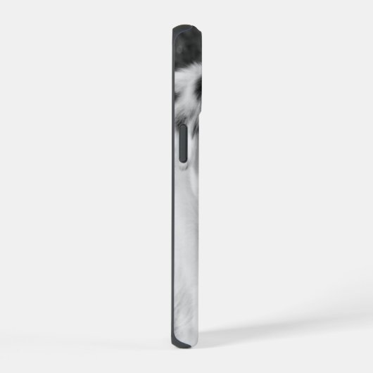 Dog Photo Black and White Personalizable iPhone 15ケース (右側面)