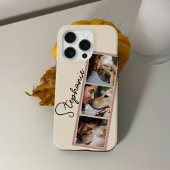 Dog Photo Collage Name Cream Pet  Case-Mate iPhoneケース