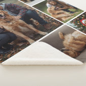 Dog Photo Collage Sherpa Blanket Pet Mom Gift Idea シェルパブランケット (3/4)