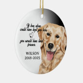 Dog Photo Ornament, Dog Memorial,Golden Retriever. セラミックオーナメント (右)