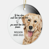 Dog Photo Ornament, Dog Memorial,Golden Retriever. セラミックオーナメント (左)