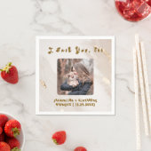 Dog Photo Pet-Themed Engagement Party Napkins スタンダードカクテルナプキン (インサイチュ)