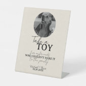 Dog Photo Wedding Tennis Ball Favor 台座サイン (正面)