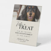 Dog Photo Wedding Treat Favor 台座サイン (正面)
