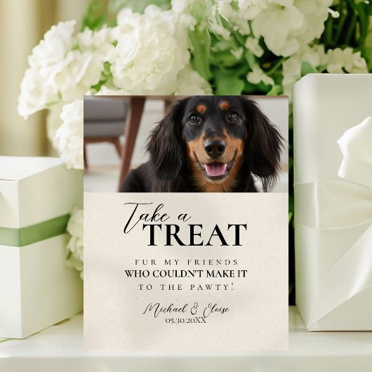 Dog Photo Wedding Treat Favor 台座サイン