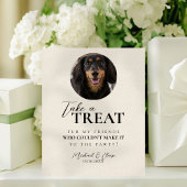 Dog Photo Wedding Treat Favor 台座サイン