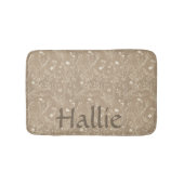 Dog Placemat - Brown Botanical, Personalized バスマット (正面)