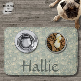 Dog Placemat - Sage Green Botanical, Personalized  バスマット