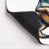 Dog Playing Guitar Singing Chihuahua Funny Dog Mar マウスパッド (コーナー)