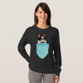 Dog Pocket French Bulldog Tシャツ (正面フル)