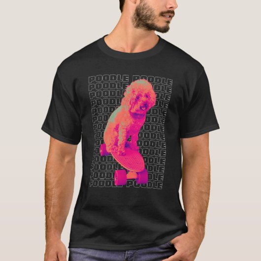 Dog  Poodle Women's Poodle Men's Tシャツ (正面)