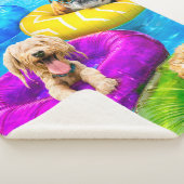 Dog Pool Party シェルパブランケット (3/4)