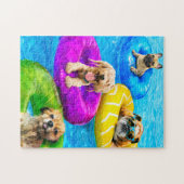 Dog Pool Party ジグソーパズル (横)
