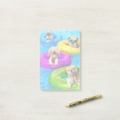 Dog Pool Party ポストイット (デスク上)