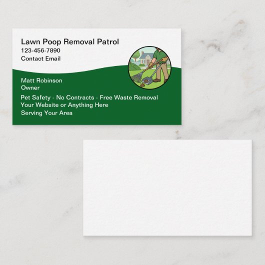 Dog Poop Removal Services  名刺 (正面/裏面)