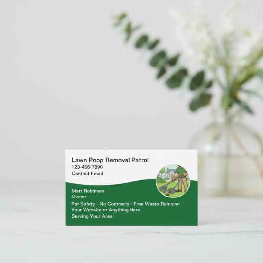 Dog Poop Removal Services  名刺 (スタンド正面)
