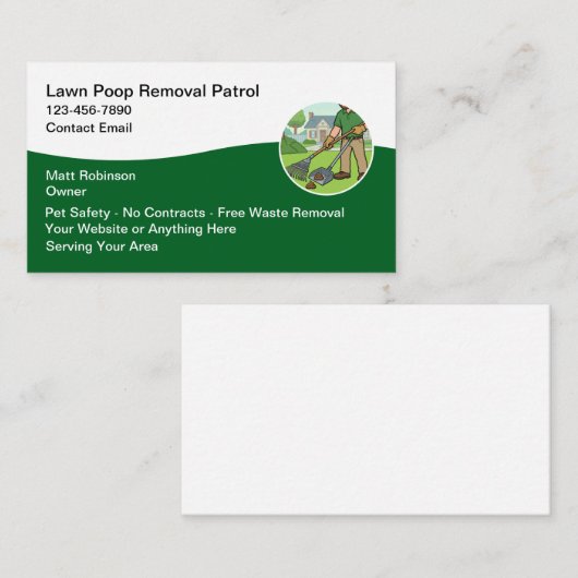 Dog Poop Removal Services  名刺 (正面/裏面)