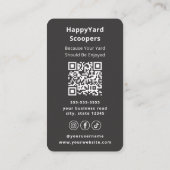 Dog Poop Scooper Pet Waste Removal Service 名刺 (裏面)