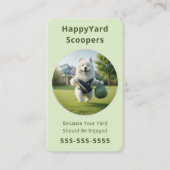 Dog Poop Scooper Pet Yard Cleaning & Waste Removal 名刺 (正面)