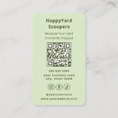 Dog Poop Scooper Pet Yard Cleaning & Waste Removal 名刺 (裏面)