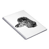Dog Portrait Notebook – Detailed Ink Style Cover ノートブック (右側)