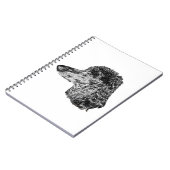 Dog Portrait Notebook – Detailed Ink Style Cover ノートブック (左側)