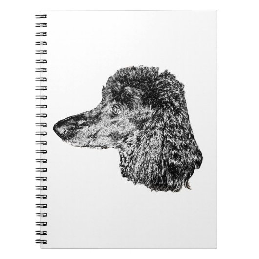 Dog Portrait Notebook – Detailed Ink Style Cover ノートブック (正面)