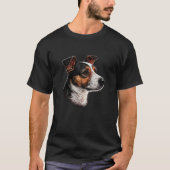 Dog portrait of Jack Russell Terrier Tシャツ (正面)