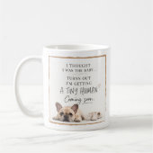 Dog Pregnancy Announcement コーヒーマグカップ (左)