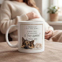 Dog Pregnancy Announcement コーヒーマグカップ
