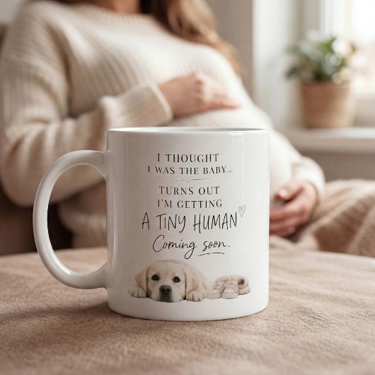 Dog Pregnancy Announcement コーヒーマグカップ