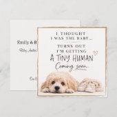 Dog Pregnancy Announcement Card 招待状 (正面/裏面)