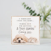 Dog Pregnancy Announcement Card 招待状 (スタンド正面)