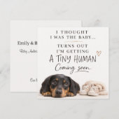Dog Pregnancy Announcement Card 招待状 (正面/裏面)