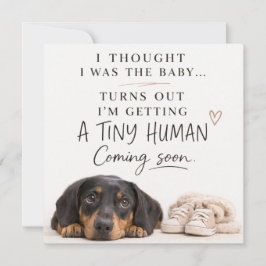 Dog Pregnancy Announcement Card 招待状
