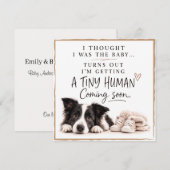 Dog Pregnancy Announcement Card 招待状 (正面/裏面)