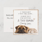 Dog Pregnancy Announcement Card 招待状 (正面/裏面)